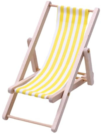 Miniatur-Strandkorb – Klappbarer Liegestuhl Dekoration, mni Liegestuhl Puppen | mni Klappbarer Strandstuhl aus , tragbarer Campingstuhl, leicht, Stuhlspielzeug für Zuhause, Schreibtisch, Garten,