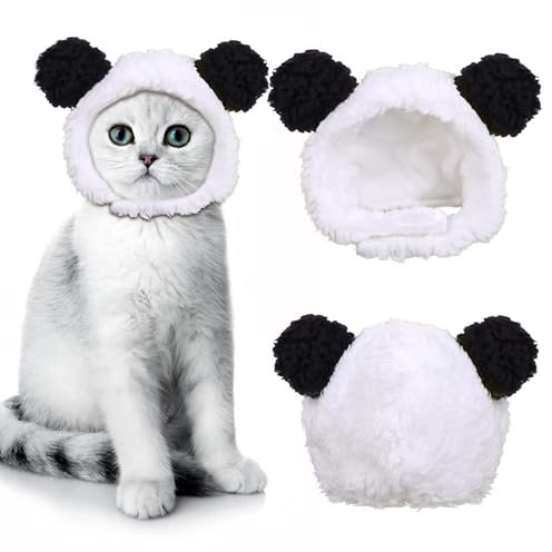 IHLOOTD Chapeau pour Chat, Casquette Chien Mignon pour Petit Chat, Accessoire de Costume (Noir Blanc)