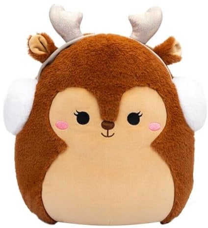 Squishmallows Squishmallow Plüschtier FuzzAMallows Darla das Weihnachtsrentier 30 cm Kuscheltiere Original 2024