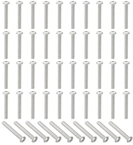 PATIKIL #6-32x1 Vis à tête cylindrique à six pans creux, 50 pièces en acier inoxydable 304 18-8 Boulons de vis à tête cylindrique à six pans creux Allen Filetage complet UNC