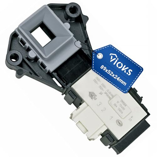VIOKS Elektrisches Türschloss Türverriegelung Ersatz für Indesit C00311179 Rold DM569 Bаuknecht 481075043881 Schloss für Waschmaschine - Türkontaktschalter für Ignis Privileg Bаuknecht Waschmaschine