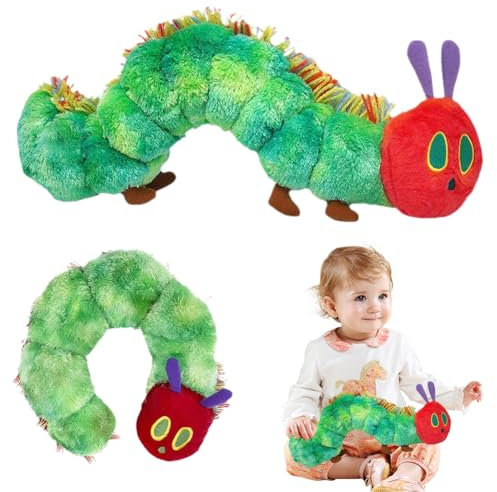 Peelanmall Raupe Nimmersatt,25 cm Raupe Nimmersatt Kuscheltier,Kreative Plüschtiere,Ultra-weich für Kinder Geburtstag und Weihnachten