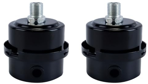 Durlo Kompressor-Schalldämpferfilter, Metall-Luftkompressor-Luftfilter, 1/4 Zoll PT 13 mm, 2er-Pack
