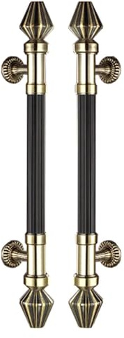 MEMEM Maniglia for porta d'ingresso in bronzo, stile europeo for porta in legno/porta scorrevole in vetro for doccia/fienile, battente bifacciale for usi pesanti(70cm/28inch)