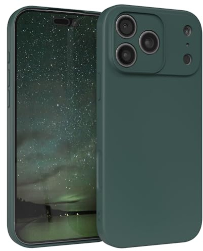 EAZY CASE - Silikonhülle für iPhone 17 Pro Max Hülle Silikon Case Grün weich stoßfeste Handyhülle Schutzhülle mit Kameraschutz Dünn Premium Schutz Cover TPU Phone Bumper in Piniengrün Matt