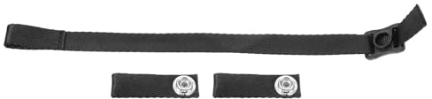 Kinnriemen für Hockeyhelm 1 Satz Polyester Ersatz Schwarz | Atmungsaktiv und Ersatzbereit, für Helme mit Druckknöpfen, Passend für Spieltag und Andere Sportarten