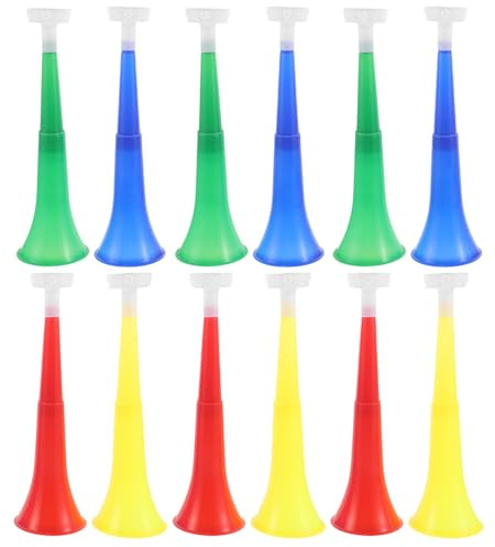 HOMOBABE 12 Stück Teiliges Faltbare Vuvuzela-tröten aus Robustem Kunststoff Kompakte Stadionhörner mit Klarem Kraftvollem Sound für Fußballspiele Sportveranstaltungen Abschlussfeiern und