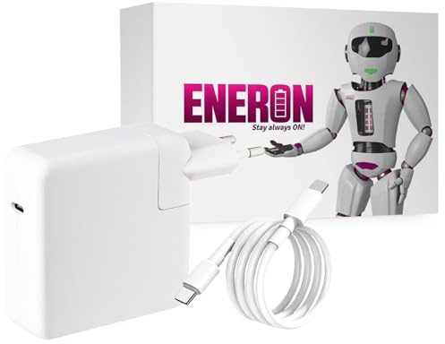 Eneron 70W USB-C Netzteil Schnellladegerät mit 2M Ladekabel - Kompatibel mit Laptop, MacBook Air/Pro, Smartphone, Tablet - Universeller USB Typ C Power Adapter mit Mehrfachschutz, Weiß