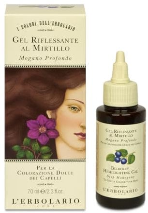 L'Erbolario Haarfarben Gel mit Heidelbeere - Tief Mahagonirot, 70 ml