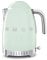 SMEG 7-Cup Variable Temperature Electric Kettle - Retro Style Aesthetic with Advanced Technology - Stainless Steel, 1400W, 120V, 360° Swivel Base, Keep Warm Function (Pastel Green)
