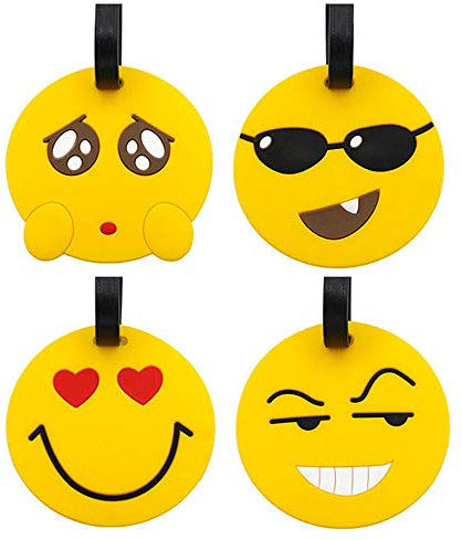 Reisegepäck Tags, Ausdruck Panda Koffer Reise ID Label Tags Halter, PVC Identifikator Label Halter für Gepäck (Emotion 4pc)