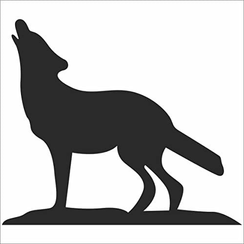 JINTORA - Autoaufkleber Tuning - Auto Aufkleber - Wolf - 115x99 mm - Auto Aufkleber - Bus - Fenster - Heckscheibe - Camper - wetterfest - Outdoor Sticker Auto Deko LKW - Tuning Selbstklebend - schwarz