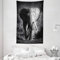 ABAKUHAUS Grau Wandteppich und Tagesdecke, Exotische Wildlife Elefant aus Weiches Mikrofaser Stoff Waschbar ohne Verblassen Digitaldruck, 140 x 230 cm, Grau