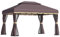 Outsunny Cenador de Jardín 4x3 m Gazebo de Aluminio con Techo de Ventilación 4 Cortinas Laterales 4 Mosquiteras y 8 Orificios de Drenaje para Fiestas Eventos Exterior Café