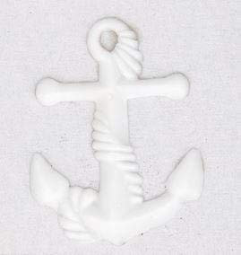 Wiedemann Verzierornament 'Anker' Weiß 45 x 35 mm, zum Verzieren von Kerzen