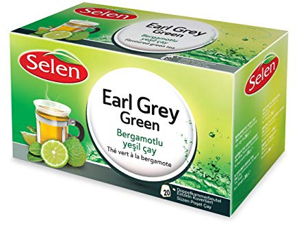 Selen Earl Grey Green Grüner Tee Aromatisiert 20 Teebeutel