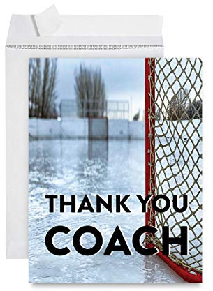 Andaz Press Lustige Jumbo Dankeskarte für Coach, Trainer, Trainer, Sporttrainer, Wasserpolo, Schwimmen, Tennis, Fußball, Basketball, Softball, Baseball, Fußball Coach Thank You Hockey Coach