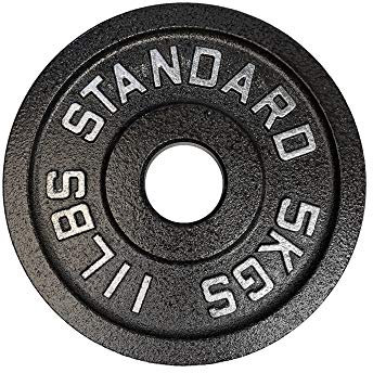 Exersci Premium Retro 2 Cast Iron Weight Plates 5 KG Pair - Weight lifting, Powerlifting, Gym, Fitness, Squat, Bench Press, Deadlift