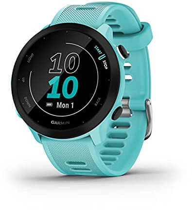 Garmin Forerunner 55, GPS Running Watch with Daily Suggested Workouts, Up to 2 Weeks of Battery Life, Aqua