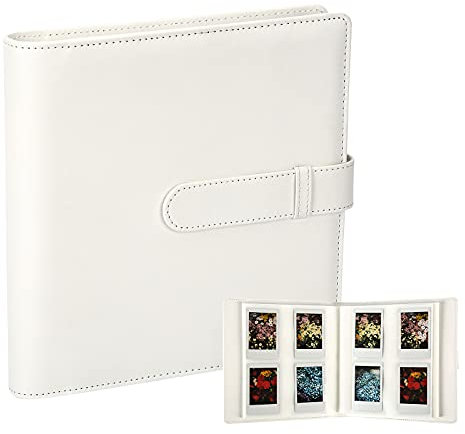 256 Taschen Fotoalbum für Fujifilm Instax Mini Kamera, Fotoalbum für Polaroid, Ledereinband, Fotoalbum für Instax Mini 12 11 9 40 90 8 7 Evo LiPlay Sofortbildkamera, (Weiß)