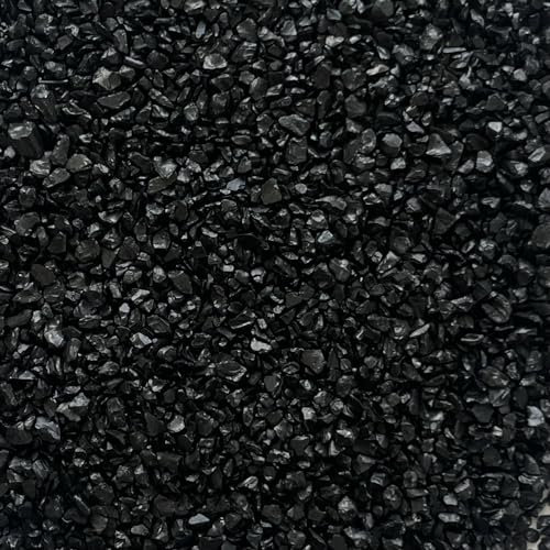 naninoa GLASNUGGETS 2-4mm. Glassteinchen, Glasgranulat, Glassand 300g. Farbe: SCHWARZ