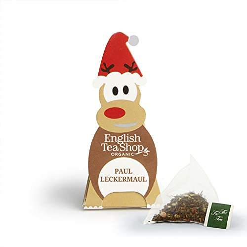 ETS - Tee-Pyramide Paul Leckermaul, Tee-Geschenk, zum Wichteln, Adventskalender-Füllung, BIO-Wintertee Rooibos Schokolade Vanille