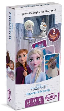 Shuffle Frozen II Encuentra la Pareja Juego de Cartas Infantil con Figuras de los Personajes de la Película Frozen 2