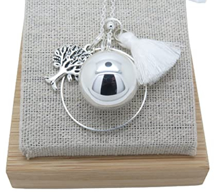 Bola de Grossesse Lisse Personnalisable Chaîne Boule Satellite Cercle Arbre de vie cadeau future maman