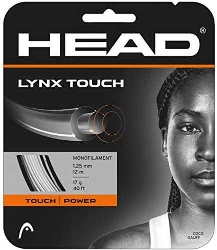HEAD Unisex-Adult Lynx Touch Tennis-Saite, Transparent Schwarz, 1.30 mm / 16 g