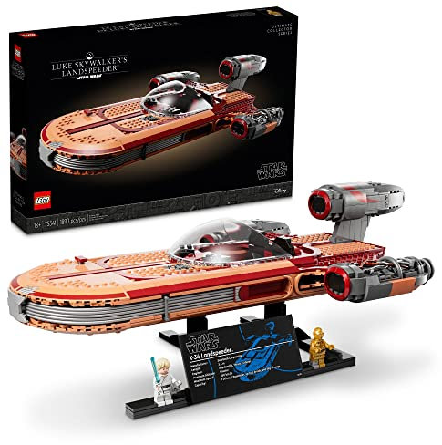 LEGO Star Wars Luke Skywalker's Landspeeder 75341, Ultimate Collector Series Star Wars Building Kit for Adults, Includes Luke Skywalker Lightsaber and C-3PO Mini Figure