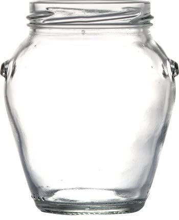 Pot en verre ORCIO 370 ml avec capsule verte sous vide - Lot de 10