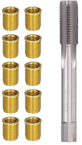 Kit de RéParation de Bougies D'allumage M14x1,25 RéParations Robinet et M12x1,25 Insert AléSoir de Filetage MéTallique pour la RéParation de Filetage