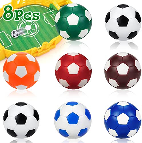 Kickerbälle 32mm, 8 Stück Profi Tischkicker Bälle Klein Mini Kicker Tischfussball Bälle aus ABS Kunststoff, Bunt Kickerball Ersatzbälle Tischfußball für Kinder Erwachsene Kickertisch Spiel Zubehör