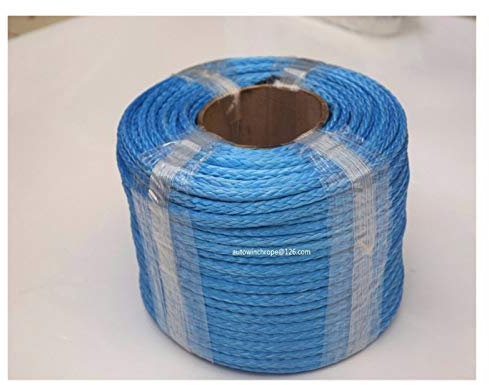 LERORA Cuerda de Remolque 6mm Azul * 100m Cuerda sintética, Barco Torno de Cable, Cuerda de Plasma, Cuerda Off Road, Cuerda for ATV UTV Winch
