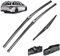 YXDSXYG Scheibenwischer Set für Mercedes-Benz C-Klasse W204 2009-2012 Windschutzscheibe vorne und hinten 24 + 24 + 12 Wischerblätter aus Gummi, 2 Stück