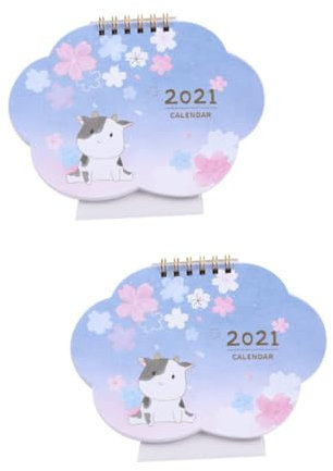 EXCEART 4 Stück Schreibtischkalender Blätterkalender 2021 Kalender 2021 Monatlich Staffelei Kalendertisch 2021 Kalender Januar 2021 2021 Kalender-desktop-flip Kind Papier Zelt Niedlich