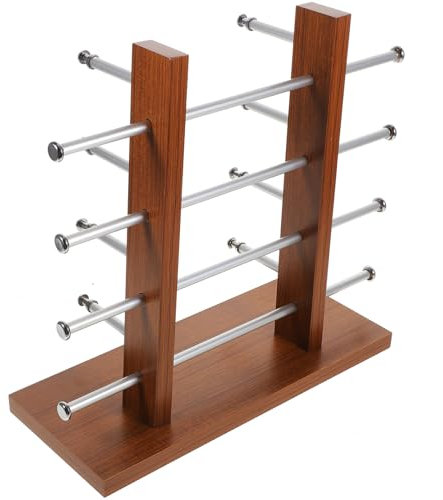 Garneck Vintage Brillenhalterständer Aus Holz Sonnenbrillen Organizer Für 8 Paare Stabiler Brillenständer Für Zuhause Und Geschäfte