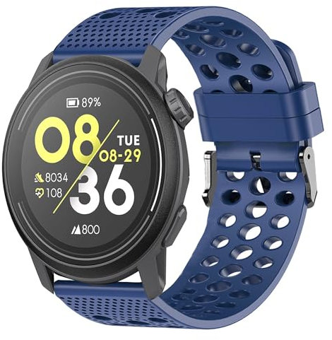 Blueshaweu 20mm 22mm Armband Kompatibel Für COROS Smartwatch, Weiches Sport Atmungsaktiv Silikon Ersatz Uhrenarmband Für Coros Pace 3/ PACE 2/ APEX 2 /APEX 2 Pro etc. Smartwatch (20mm, blau)