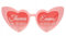 Happenings Occhiali da sole a forma di cuore con scritte, personalizzabili, con scritta Mr & Mrs, nome, data, ecc. Perfetti per matrimoni, addii al nubilato, feste, regali, fotografie, UV400 (rosa)