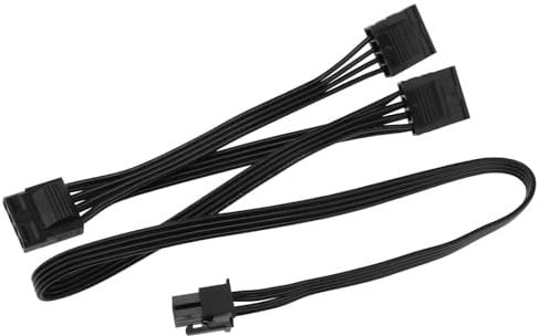 EMSea 6 Pin to 3X 4 Pin IDE Molex Adapter Cable Hard Drive Power Adapter Cable Compatible with Seasonic X-1050XM2 X-1250XM2 SS-660 Module Power Supply