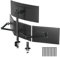 Quad Monitor Mount for 17-32 Inches - Fully Adjustable Heavy Duty 4 Monitor Stand, Max Load 22lbs per Screen, Clamp/Grommet, VESA 75/100mm, Black