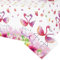 WERNNSAI Flamingo Tischdecke – Hawaiianische Tropen Tischdecke Blumen Tropen Partydekorationen für Sommer Strand Pool Geburtstagsparty Zubehör 137 x 274 cm