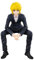 Anime Kurapika Figuren, Zeichentrickfigur Illumi Zaoldyck Statue, PVC Hisoka Action Skulptur Ornament Desktop Dekorationen Geburtstag Weihnachten Geschenke für Anime-Fans, 14CM (Kurapika)