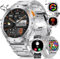 FOXBOX Montre Connectée Homme, 1.43 Écran AMOLED Smart Watch avec LED Lampe Torche pour Android iOS, Etanche IP68, 24H Fréquence Cardiaque, Appel Bluetooth, 300+ Cadran, 110+ Sportmodi