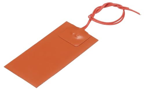 QUARKZMAN Silikon Heizkissen 12V 20W Heizfolie Flexible Heizplatte 100mmx50mm Heizmatte für Konstante Temperatur