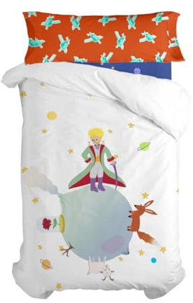 HappyFriday Petit Prince Bettwäsche-Set, Mehrfarbig, für 80/90 cm Bett, 2-teilig