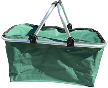 Einkaufskorb faltbar Shopper mit Alurahmen ca. 28 l Fassung Dunkelgrün mit Deckel