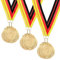 VEGCOO 6 Stück Medaillen，Medaillen Gold Medaille 5.2cm Für Teenager, Marathon Medaillen Fussball Kinder Für Sport Kindergarten Wettkämpfe Preise (Gold)