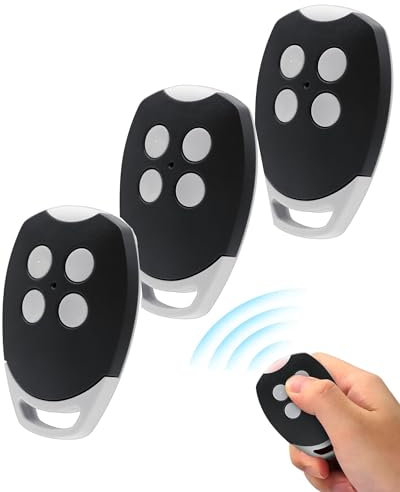 433,92 MHz Apri garage Telecomando, 3 pezzi per Ditec GOL4, BIXLG4, BIXLP2, BIXLS2, telecomando a 4 canali di ricambio per porta del garage