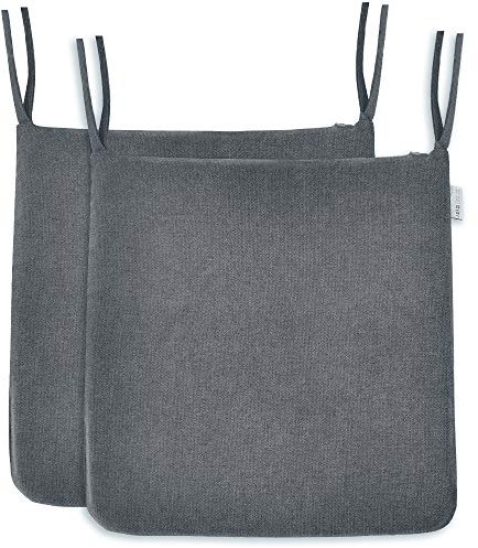 BALCONY & FALCON 2er Set Stuhlkissen, Memory Foam Stuhlkissen x 1, Exquisites Stoff Stuhlkissen x 1, Flauschige Stuhlauflage Sitzpolster Auflage für Stühle in Haus und Garten Kollektion Beige